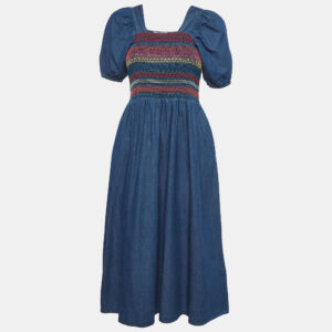 Stella McCartney Blue Smocking Detail Chambray Dress (12 Yrs)