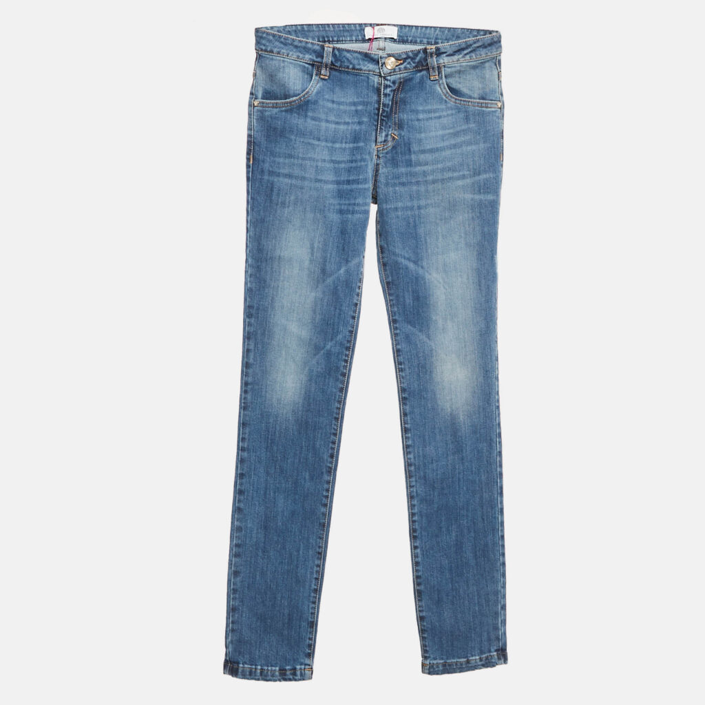 luxury-kids-versace-new-girls-p1140027-001 Young Versace Blue Denim Skinny Jeans XXL (16-18 Yrs) Waist 26"