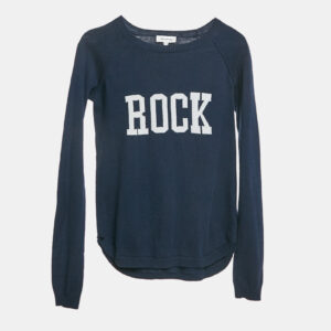 Zadig & Voltaire Kids Blue Rock Intarsia Cotton Knit Drum Sweater 14 Yrs