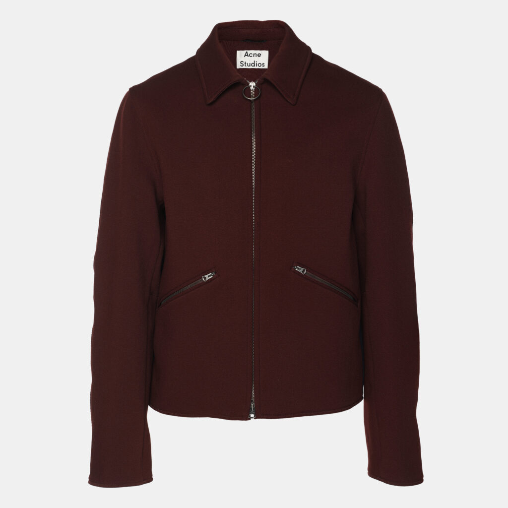 luxury-men-acne-studios-used-clothes-p1151902-001 Acne Studios Burgundy/Blue Polyester Miles Paw Jacket S