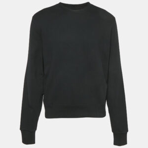 Amiri Black Cotton Knit Round Neck Sweatshirt M