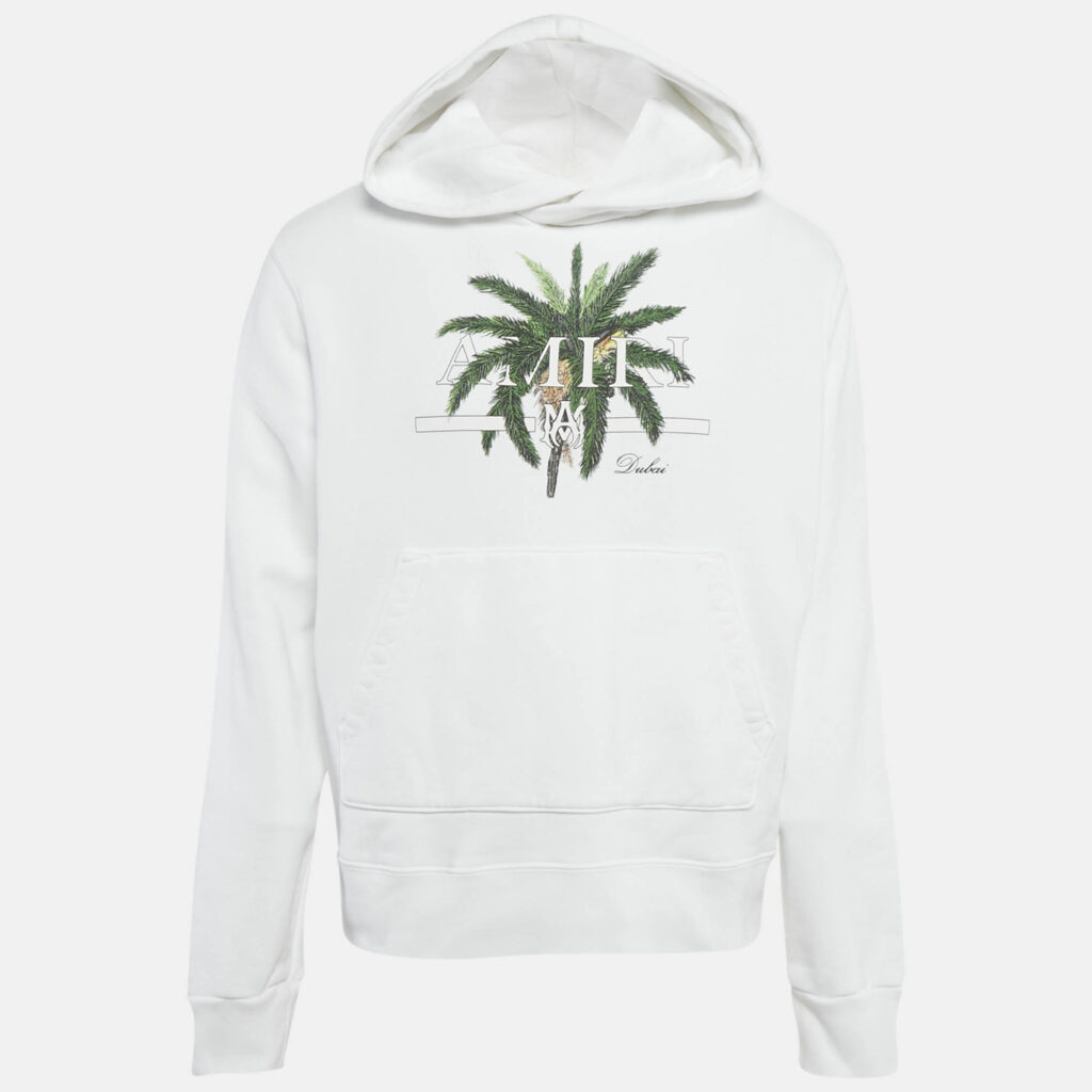 luxury-men-amiri-used-clothes-p1124051-001 Amiri White Palm Print Cotton Hoodie M