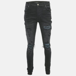 Amiri Black Denim Distressed Jeans XXL Waist 35"