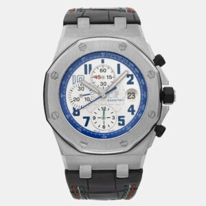 Audemars Piguet White Stainless Steel Royal Oak Offshore Chronograph Sachin Tendulkar 26182ST.OO.D01 Automatic Men's Wristwatch 44mm