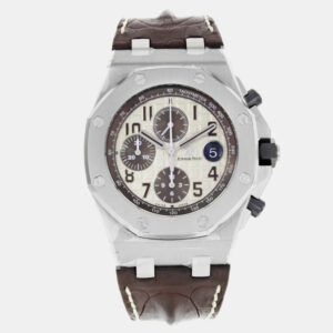 Audemars Piguet Ivory Stainless Steel Royal Oak Offshore 26470st.oo.a801cr.01 Automatic Men's Wristwatch 42 mm