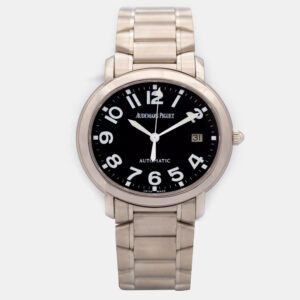 Audemars Piguet Black Stainless Steel Millenary 15049ST Automatic Men's Wristwatch 38 mm