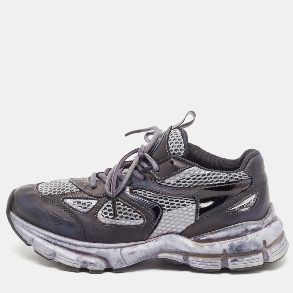 luxury-men-axel-arigato-used-shoes-p1092078-009 Axel Arigato Grey/Blue Mesh and Leather Marathon R Trail Sneakers Size 39