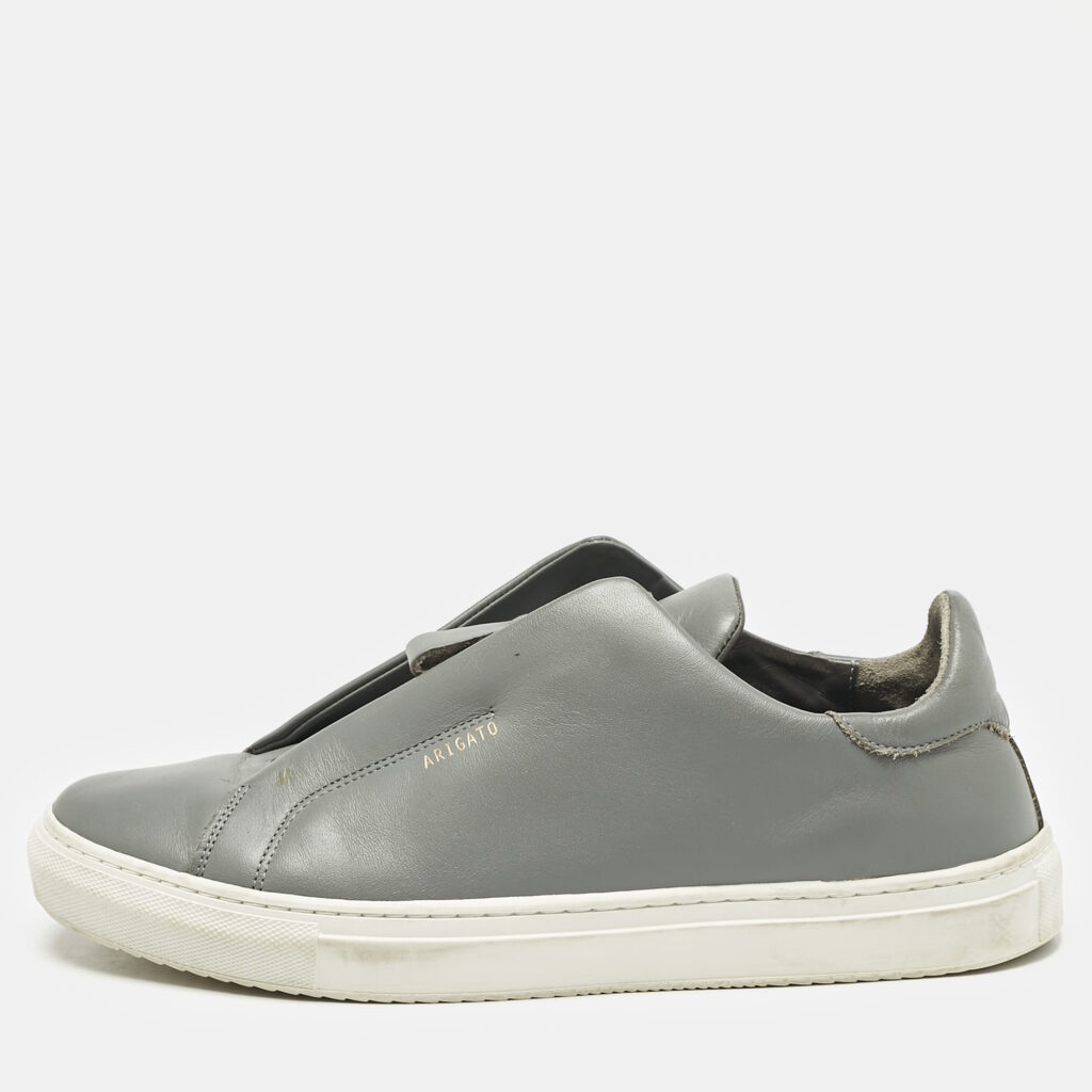 luxury-men-axel-arigato-used-shoes-p1156891-007 Axel Arigato Grey Leather Clean 90 Low Top Sneakers Size 43