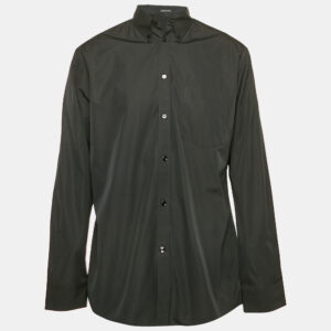 Balenciaga Black Cotton Long Sleeve Shirt M