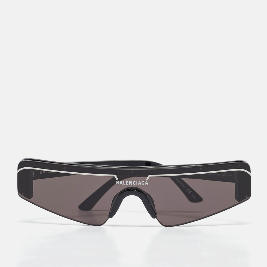 luxury-men-balenciaga-used-accessories-p1077282-001 Balenciaga Black/White BB003S Ski Shield Sunglasses