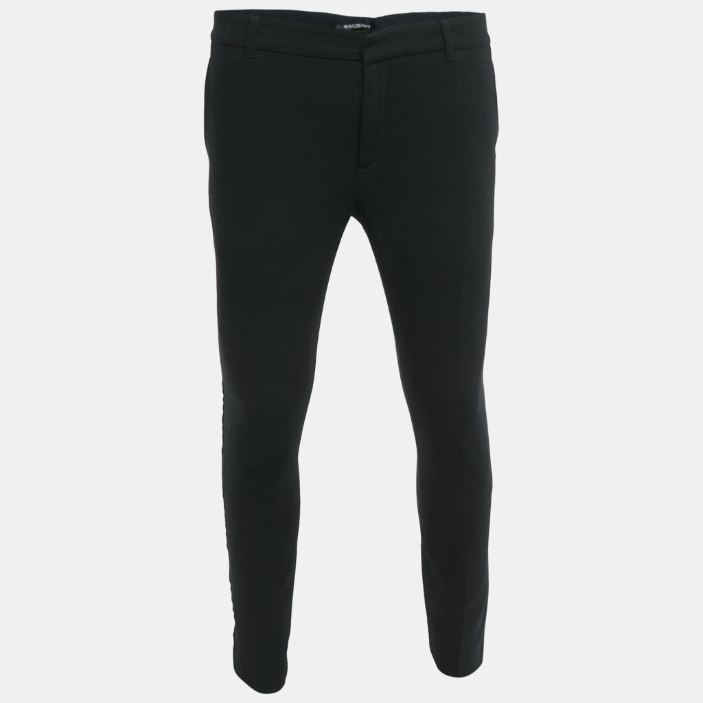 Balmain Black Cotton Trousers XL