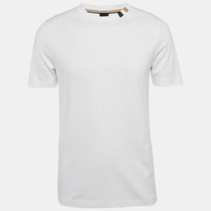 Boss By Hugo Boss White Cotton Jersey Tiburt T-Shirt S