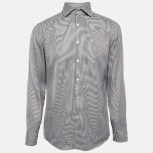 Boss By Hugo Boss Black Patterned Cotton Button Front Slim Fit Shirt XL