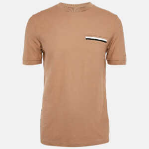 Boss By Hugo Boss Brown Cotton Crew Neck T-Shirt S