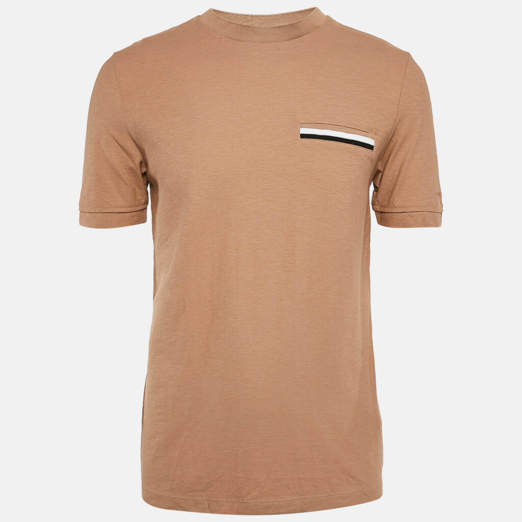 Boss By Hugo Boss Brown Cotton Crew Neck T-Shirt S