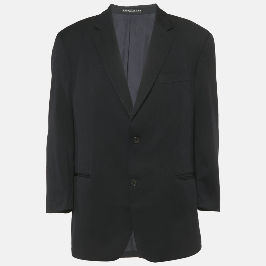 luxury-men-boss-by-hugo-boss-used-clothes-p1113879-001 Hugo Boss Vintage Blue Wool Single Breasted Blazer S