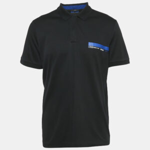 Boss By Hugo Boss Porsche Design Black Cotton Slim Fit Polston Polo T-Shirt XL
