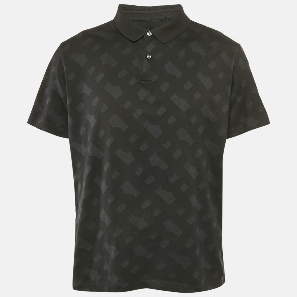 luxury-men-boss-by-hugo-boss-used-clothes-p1146116-001 Boss By Hugo Boss Black Patterned Jersey Pack 33 Polo T-Shirt XXL