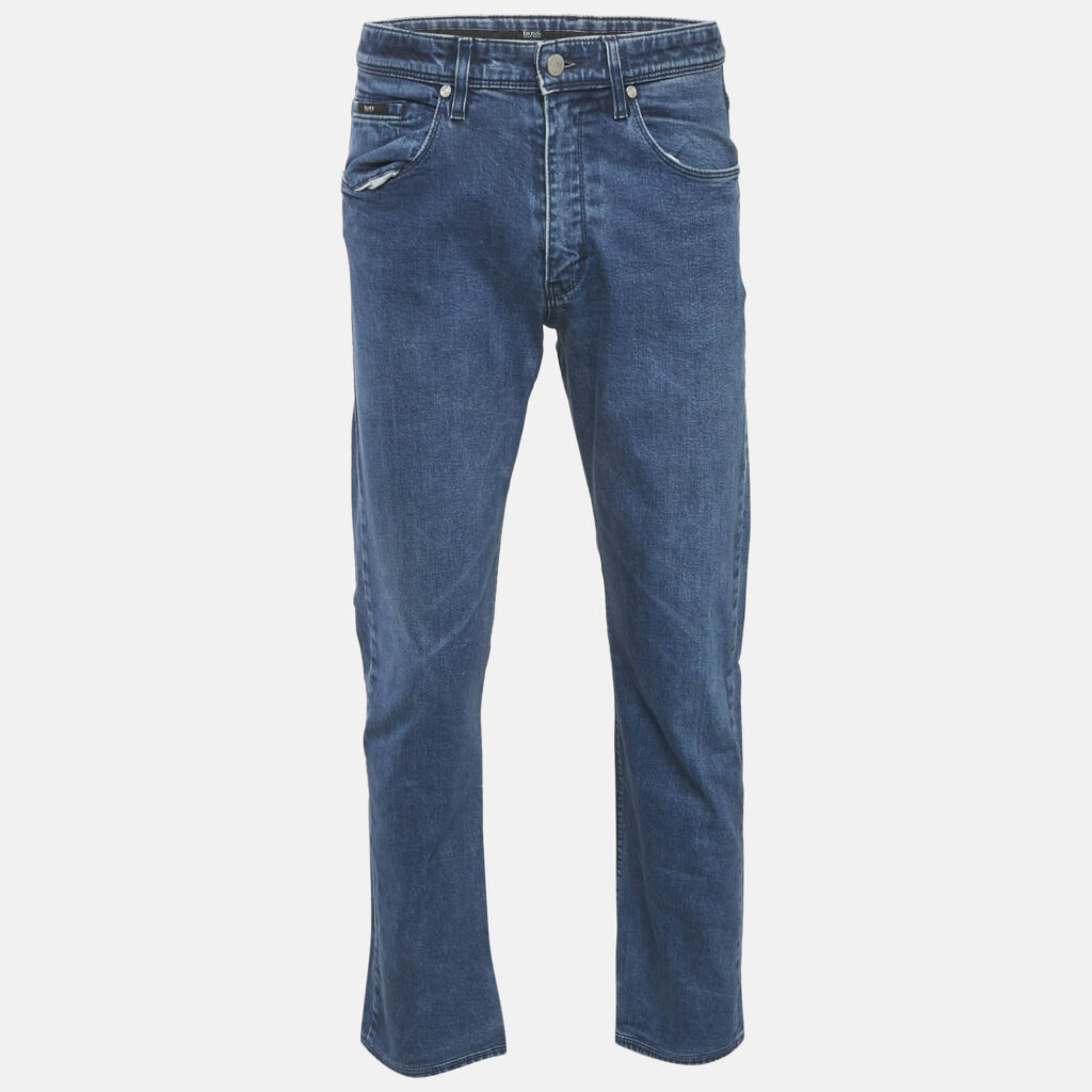 luxury-men-boss-by-hugo-boss-used-clothes-p1163877-001 Boss By Hugo Boss Blue Denim Straight Leg Jeans S Waist 31"