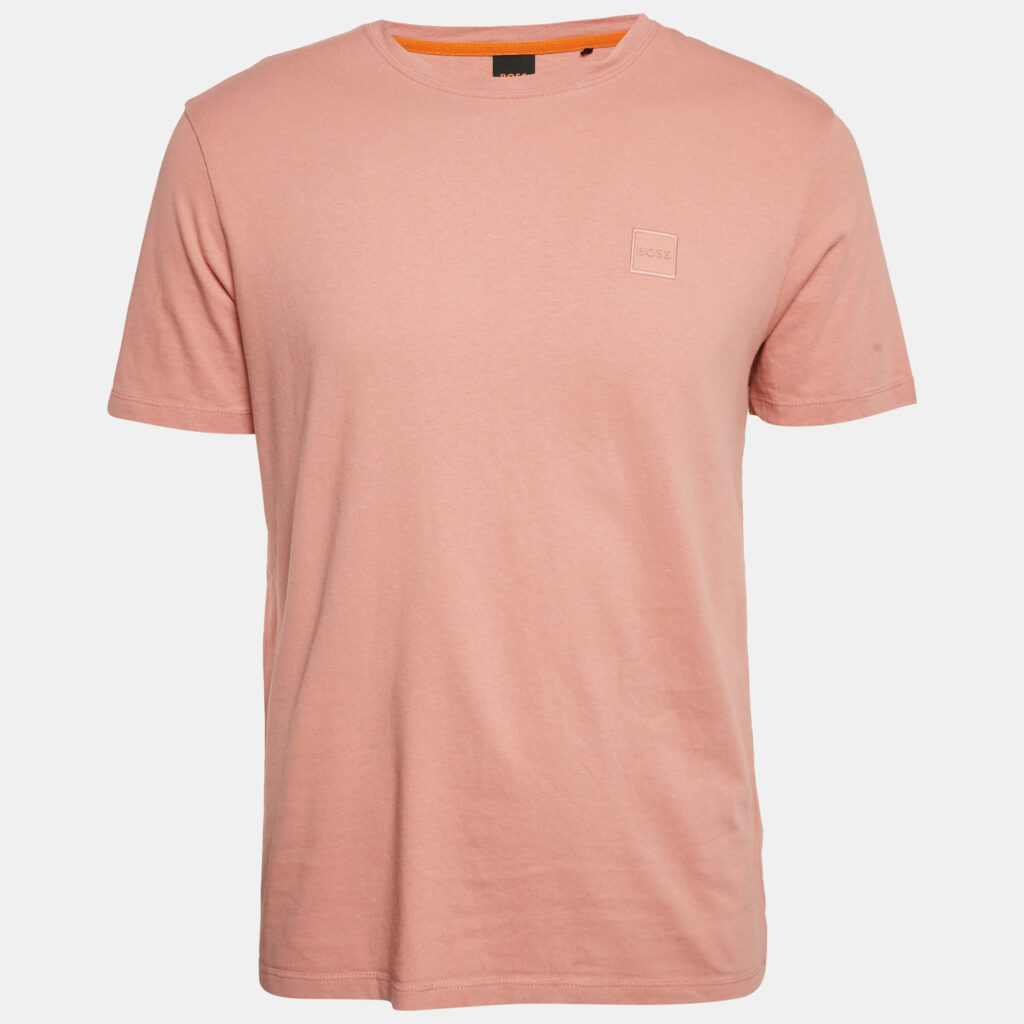 luxury-men-boss-orange-by-hugo-boss-used-clothes-p1154080-002 Boss Orange by Hugo Boss Peach Pink Jersey Tales T-Shirt L