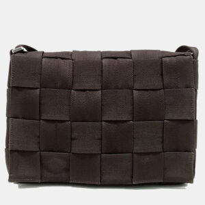 Bottega Veneta Brown Fabric Cassette Bag