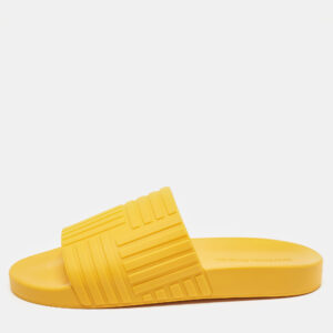 bottega veneta orange rubber slides size 44