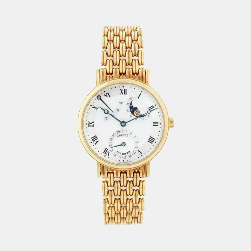 luxury-men-breguet-used-watches-p1152813-002 Breguet Silver 18k Yellow Gold Classique 4124L Automatic Men's Wristwatch 36.5 mm