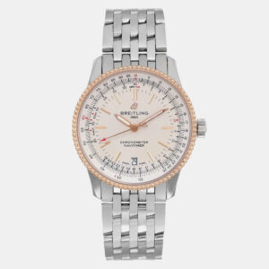 Breitling White 18K Gold Stainless Steel Navitimer U17325211G1A1 Automatic  Men's Wristwatch 38mm
