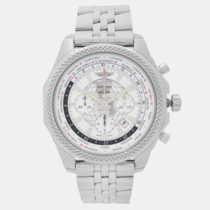 Breitling White Stainless Steel Bentley 05 Unitime AB0521U0/A768-990A Automatic Men's Wristwatch 49 mm