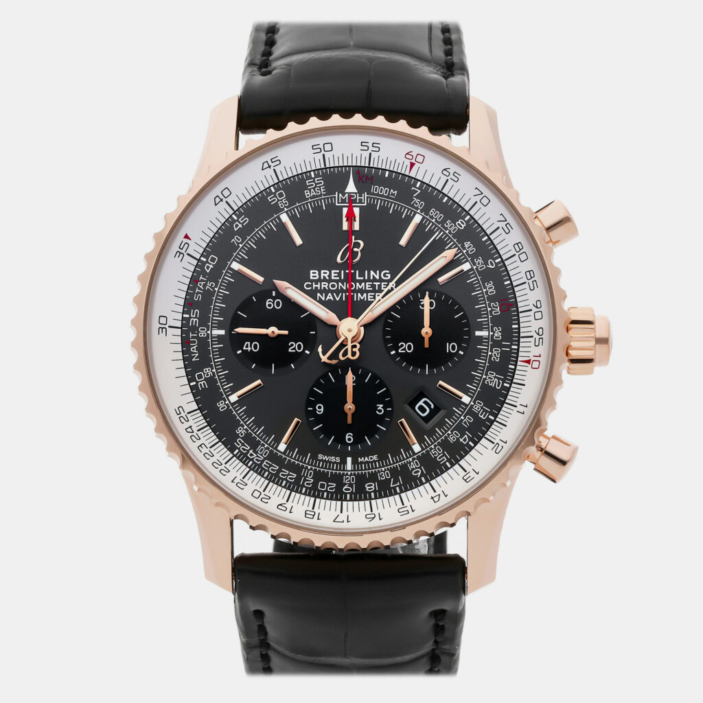 luxury-men-breitling-used-watches-p1115541-006 Breitling Navitimer Rattrapante Chronograph RB0311E61F1P1 45 mm Automatic Chronograph Men's Wristwatch 45MM
