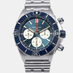 Breitling Blue Stainless Steel Super Chronomat AB0136161C1A1/AB0136 Automatic Men's Wristwatch 44 mm