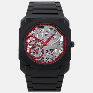 bvlgari skeleton ceramic octo finissimo 103527 manual winding men's wristwatch 40 mm