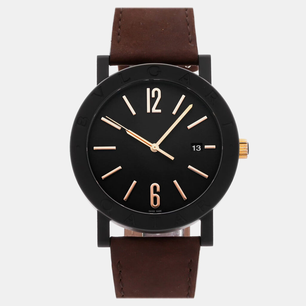 luxury-men-bvlgari-used-watches-p1148734-006 Bvlgari Bvlgari-Bvlgari 103556 Automatic Stainless Steel Black Dial Men's Wristwatch 41mm