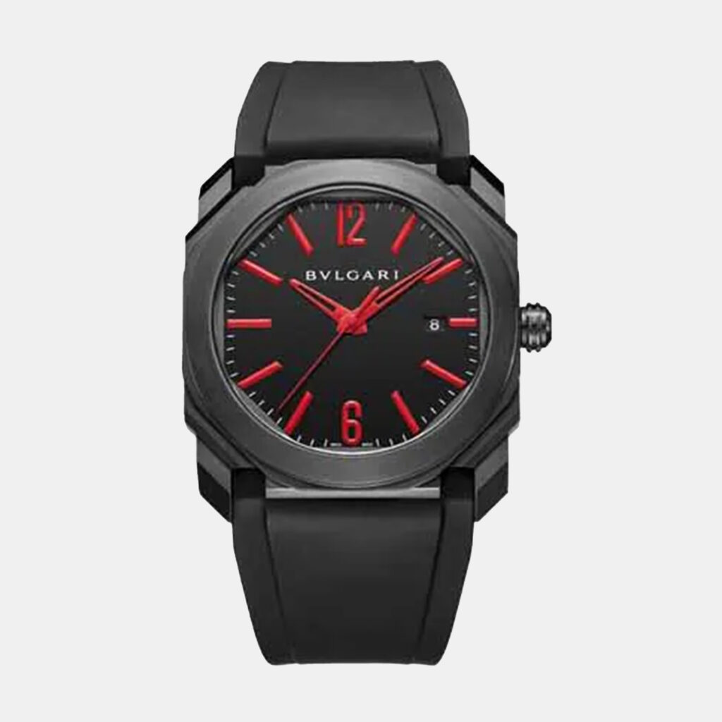 luxury-men-bvlgari-used-watches-p1152801-002 Bvlgari Black DLC Coated Stainless Steel Octo 102738 Automatic Men's Wristwatch 41 mm