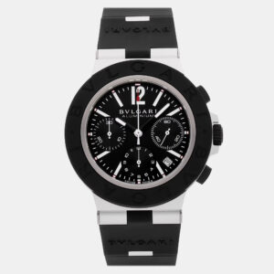 Bvlgari Bvlgari-Bvlgari Aluminium Chronograph 103868 Automatic Aluminium Black Dial Men's Wristwatch 40mm