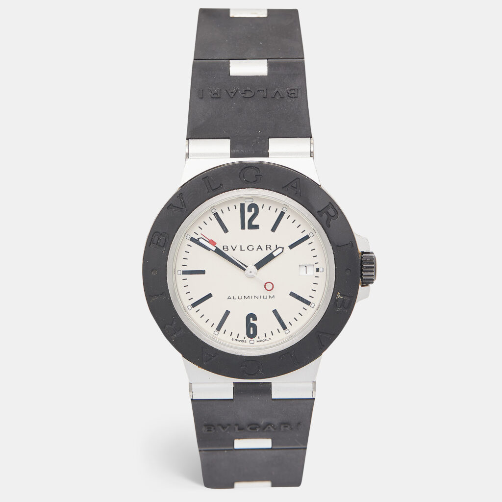 luxury-men-bvlgari-used-watches-p988517-001 Bvlgari Grey Aluminum Titanium Rubber Bvlgari Bvlgari 103382 Men's Wristwatch 40 mm