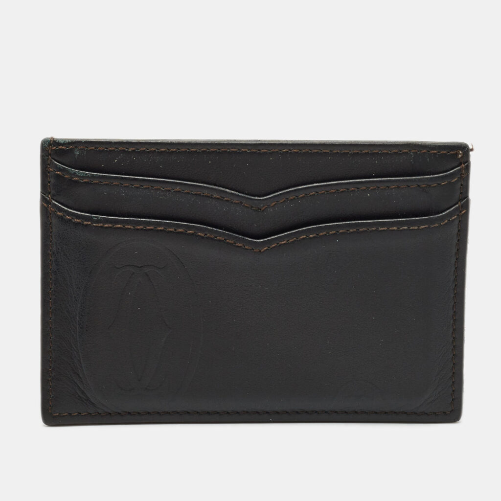 luxury-men-cartier-used-bags-p1160402-003 Cartier Black Leather Happy Birthday Card Holder
