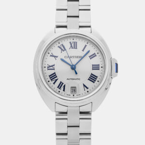 Cartier Cle De Cartier WSCL0006 Automatic Stainless Steel Silver Dial Men's Wristwatch 35mm