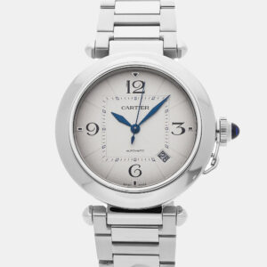 Cartier Pasha De Cartier WSPA0009 Automatic Stainless Steel Silver Dial Men's Wristwatch 41mm