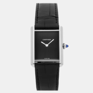 Cartier Tank Must De Cartier WSTA0072 Quartz Stainless Steel Silver Dial Men's Wristwatch 33.7 x 25.5 mm