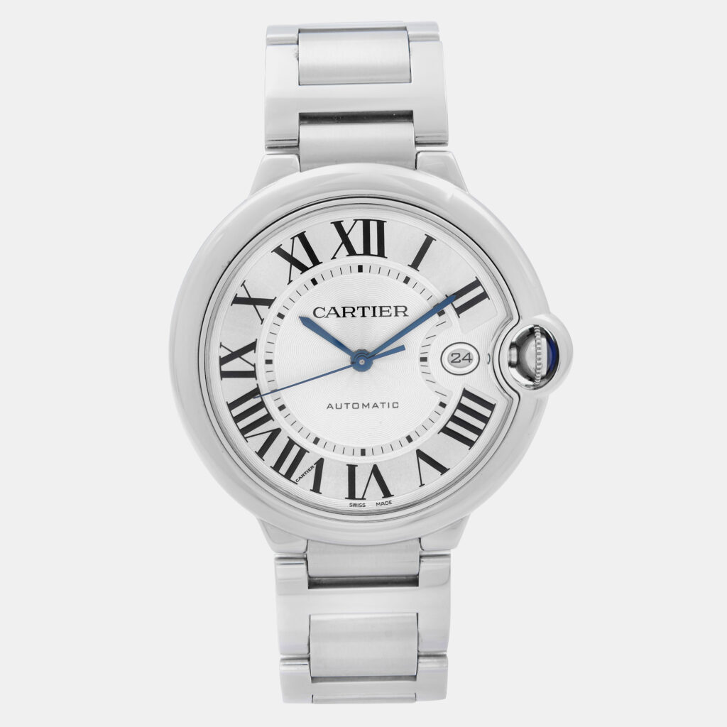 Stacked from 13 images. Method=A (R=8,S=3) Cartier Silver Stainless Steel Ballon Bleu W69012Z4 Automatic Men's Wristwatch 42 mm