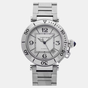 Cartier Pasha De Cartier WSPA0018 Automatic Stainless Steel Silver Dial Men's Wristwatch 41mm