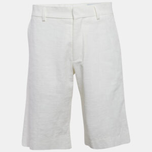 Casablanca White Textured Cotton Shorts XXL