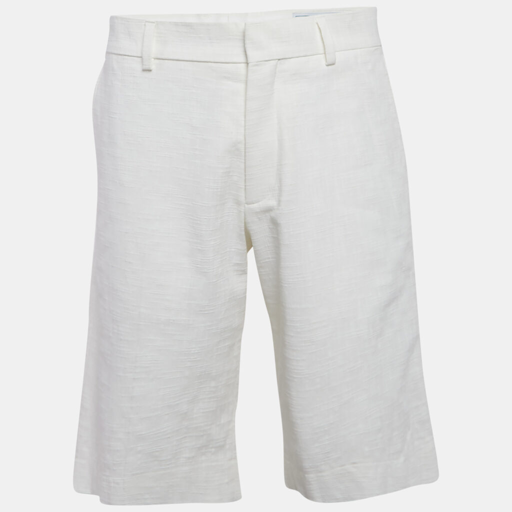 luxury-men-casablanca-new-clothes-p1129905-004 Casablanca White Textured Cotton Shorts XXL