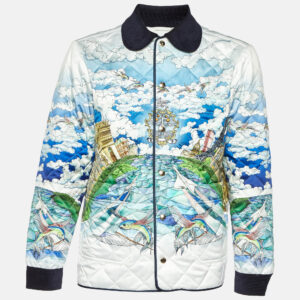 Casablanca White Printed Stain Le Vol Ideal Quilted Hunting Jacket L