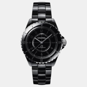 Chanel Black Ceramic J12 H6185 Automatic Men's Wristwatch 38 mm