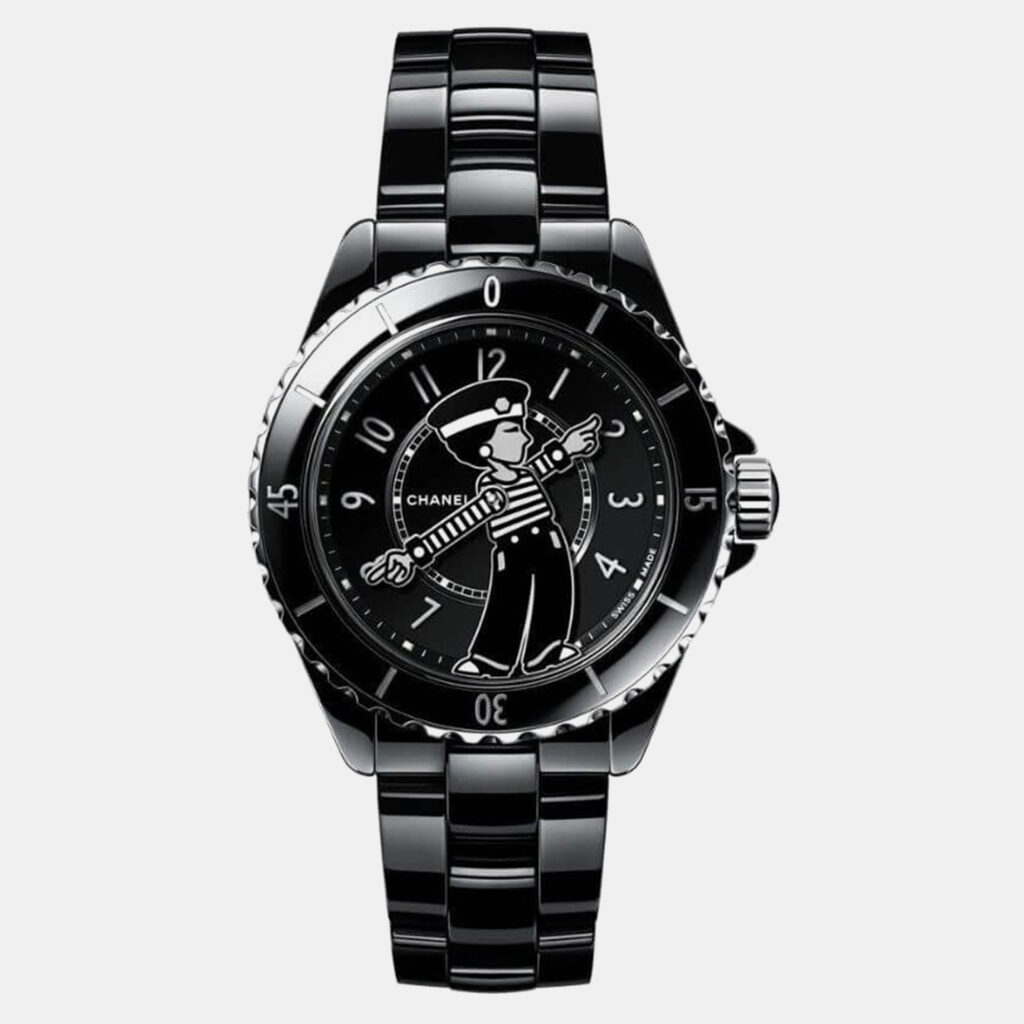 luxury-men-chanel-used-watches-p1152938-001 Chanel Black Ceramic J12 H7609 Automatic Men's Wristwatch 38 mm