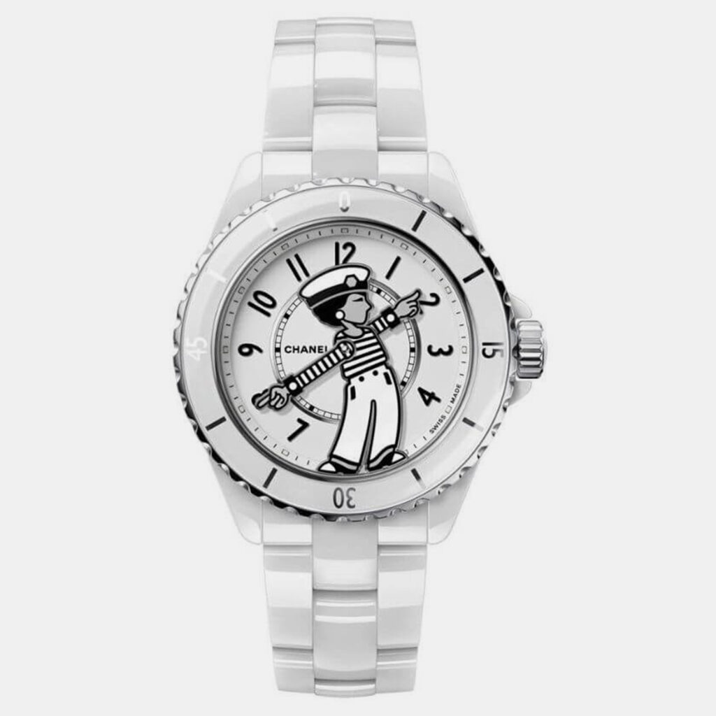luxury-men-chanel-used-watches-p1152939-001 Chanel White Ceramic J12 H7481 Automatic Men's Wristwatch 38 mm