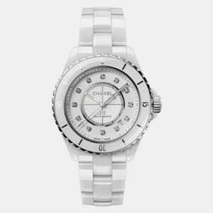 Chanel White Ceramic J12 H5705 Automatic Men's Wristwatch 38 mm