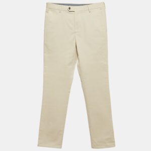 Charles Tyrwhitt Beige Gabardine Extra Slim Fit Trousers S